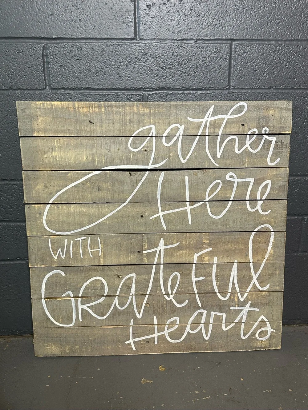 Rustic Gray Wood Wall Sign 